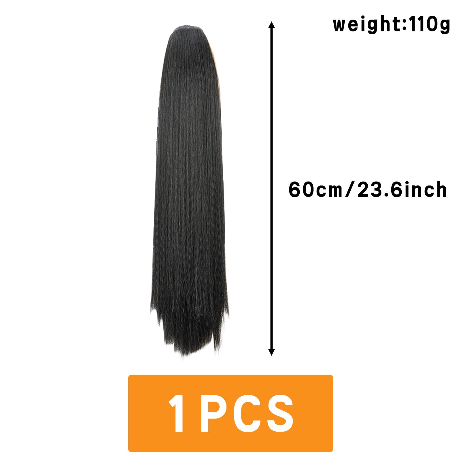 Ponytail Extension Clip in Hair Extension Drawstring Long Wavy Ponytail Extension for Women Synthetic Fluffy Hairpiece for Daily Use 2209 - Image 2