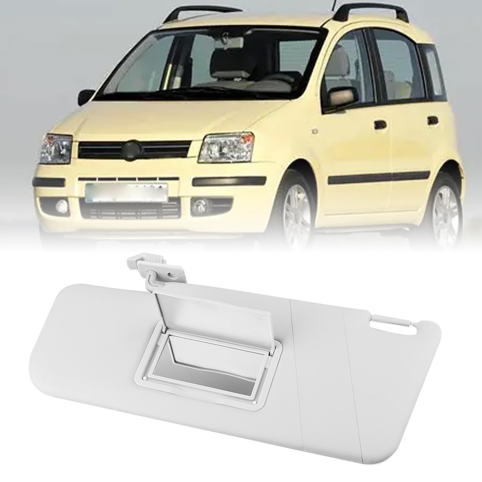 735362729 - Parasol para interior de coche, izquierda/derecha, para Fiat Panda Dal 2003, color gris