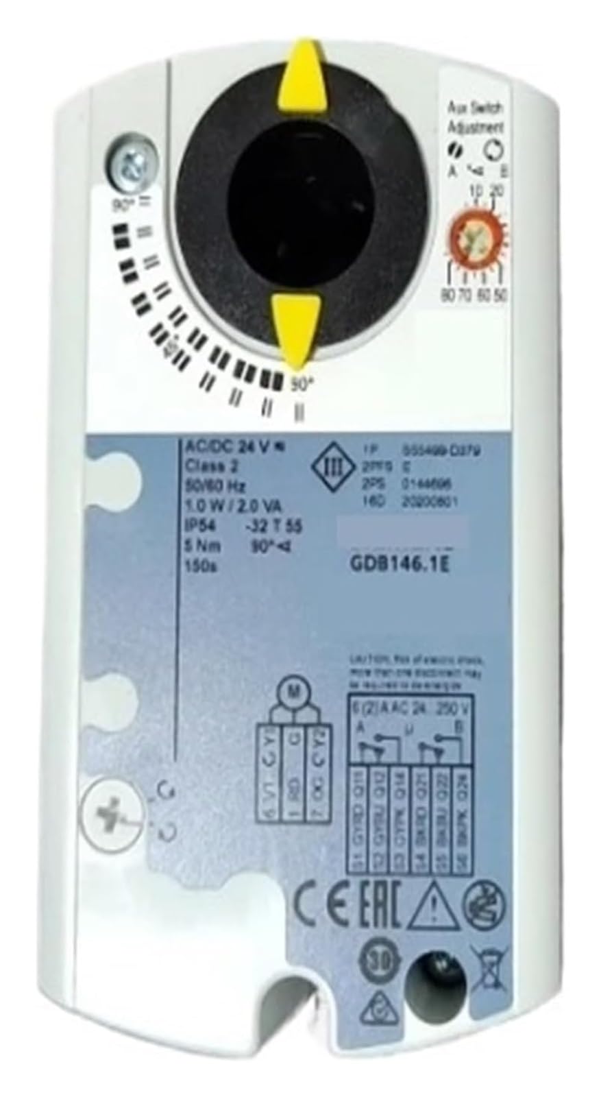AHDDX Damper Actuator, GDB146.1E, for HVAC, Air Handling Units, Conditioning, 24VAC/DC .0221