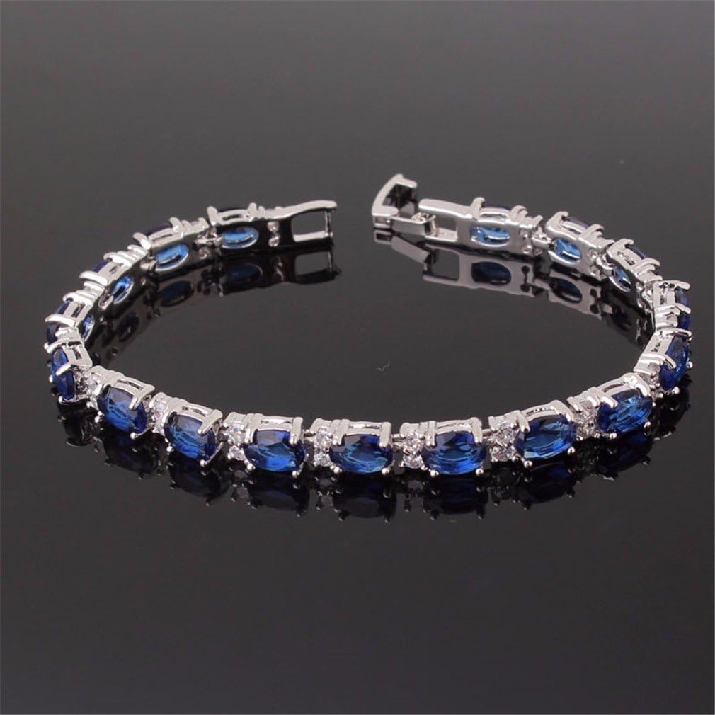 GULICX Rose Gold Plated Clear CZ Stone Cubic Zirconia Women Tennis Bracelet - Image 3