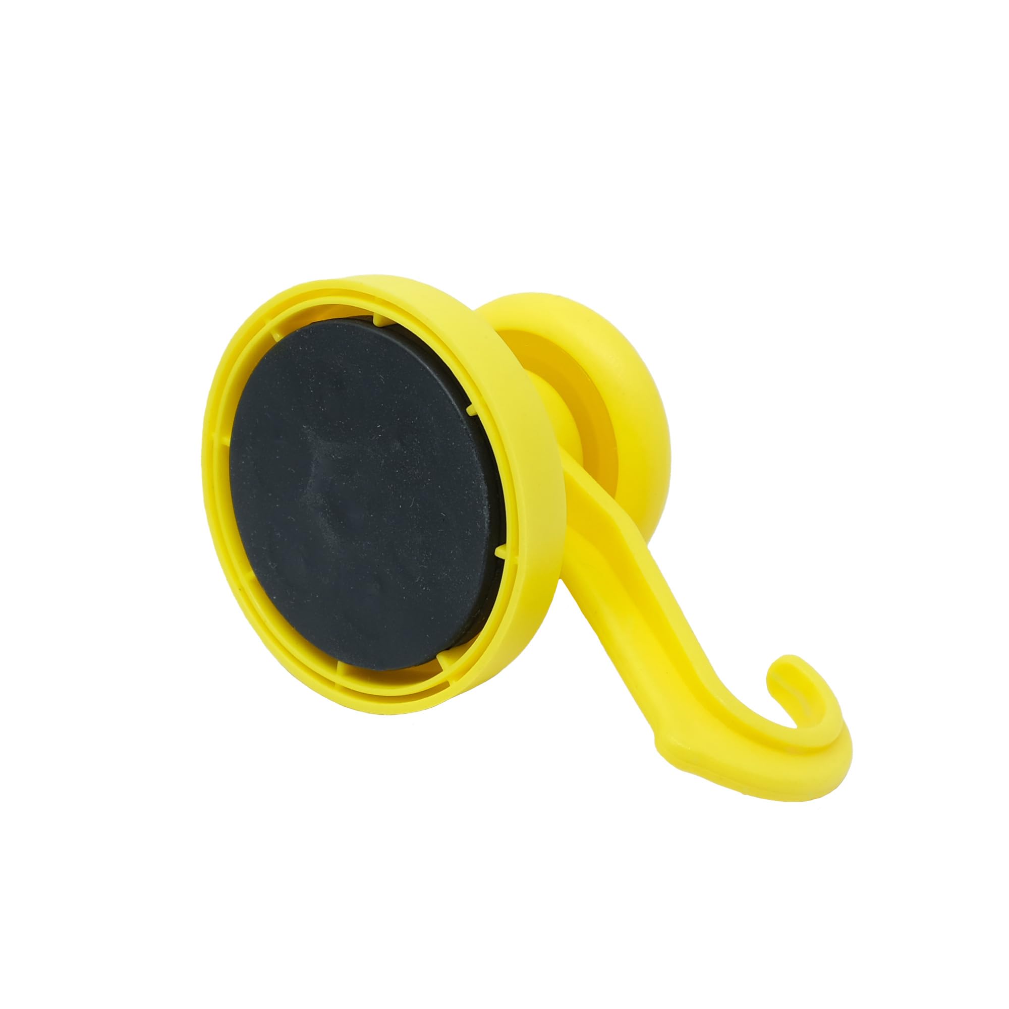 Magnet Expert 43mm Diámetro De Goma Recubierto De Imán De Neodimio Con Gancho Giratorio-amarillo (paquete De 10)