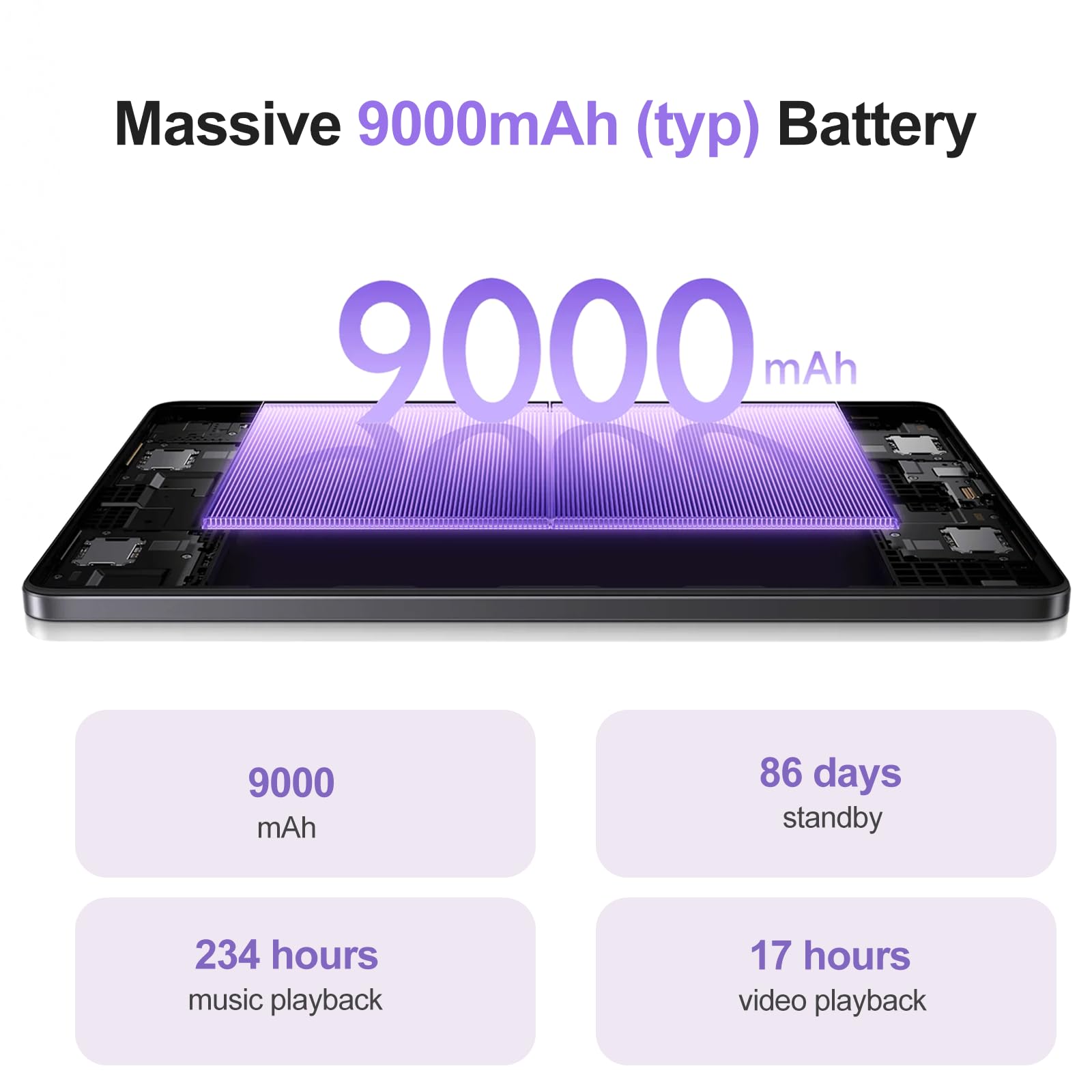 XIAOMI Redmi Pad 2-11" Android Tablet (2.5K-Auflösung, 90 Hz), 4+128GB Interner Speicher, MediaTek Helio G100 Ultra, 9000 mAh Akku, Dolby Atmos Quad-Lautsprecher mit schwarzer Schutzhülle inklusive