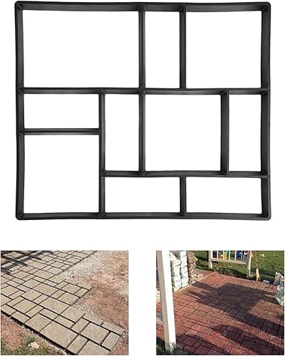 Pavimentadora de pavimentación de 23.62 x 19.69 x 1.6 pulgadas, decoración de pasarela de pavimento de hormigón, 10 rejillas