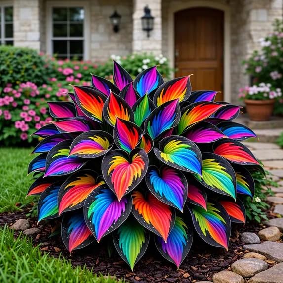 Perennial&Rainbow Colorful Hosta Rhizome/Brilliant Hosta Bulbs for Planting Now UK/Grow Well/Excellent Display/Potted/Low Maintenance-15bulbs-G