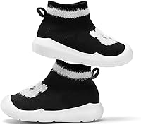 Vista 3 de Engtoy Baby Sock Shoes Baby Walking Shoes Infant Non-Slip Breathable Slippers with Soft Rubber Sole Baby Boys Girls Slip On Sneakers