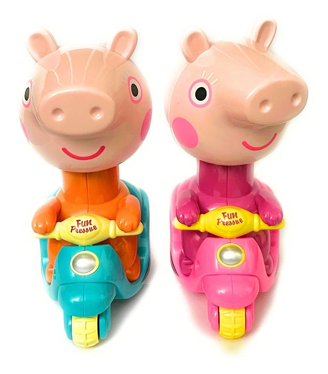 Shivaaro Peppa Pig Scooter Car Toy, Push and Go Peppa Scooter Toy for Kids