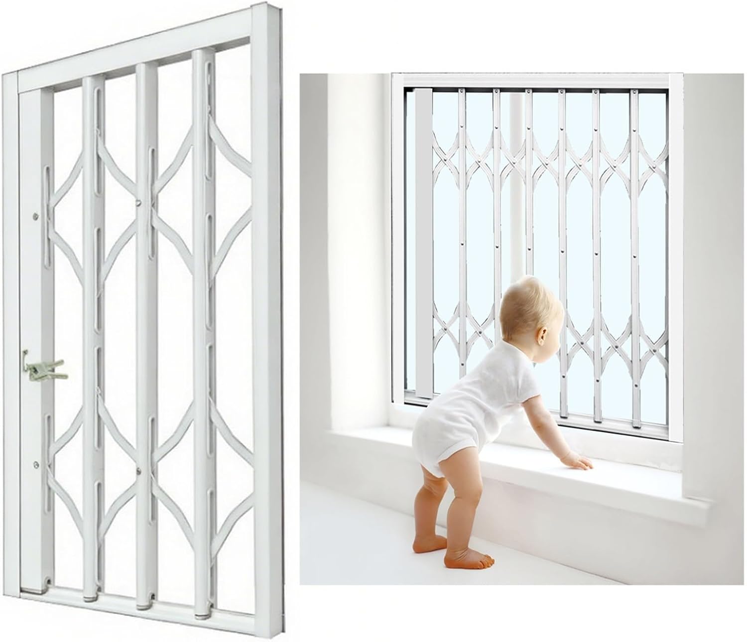 Adjustable Window Safety Guards for Kids - Expandable Aluminum Security ...