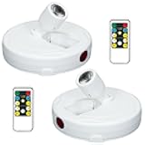 Wireless Spotlight Battery Operated, Picture Light with Remote, LED Accent Spot Light for Indoor Plant Tree, Display Puck Lights, Stick Uplighting for Painting Dartboard Wall Decor Artwork Photo