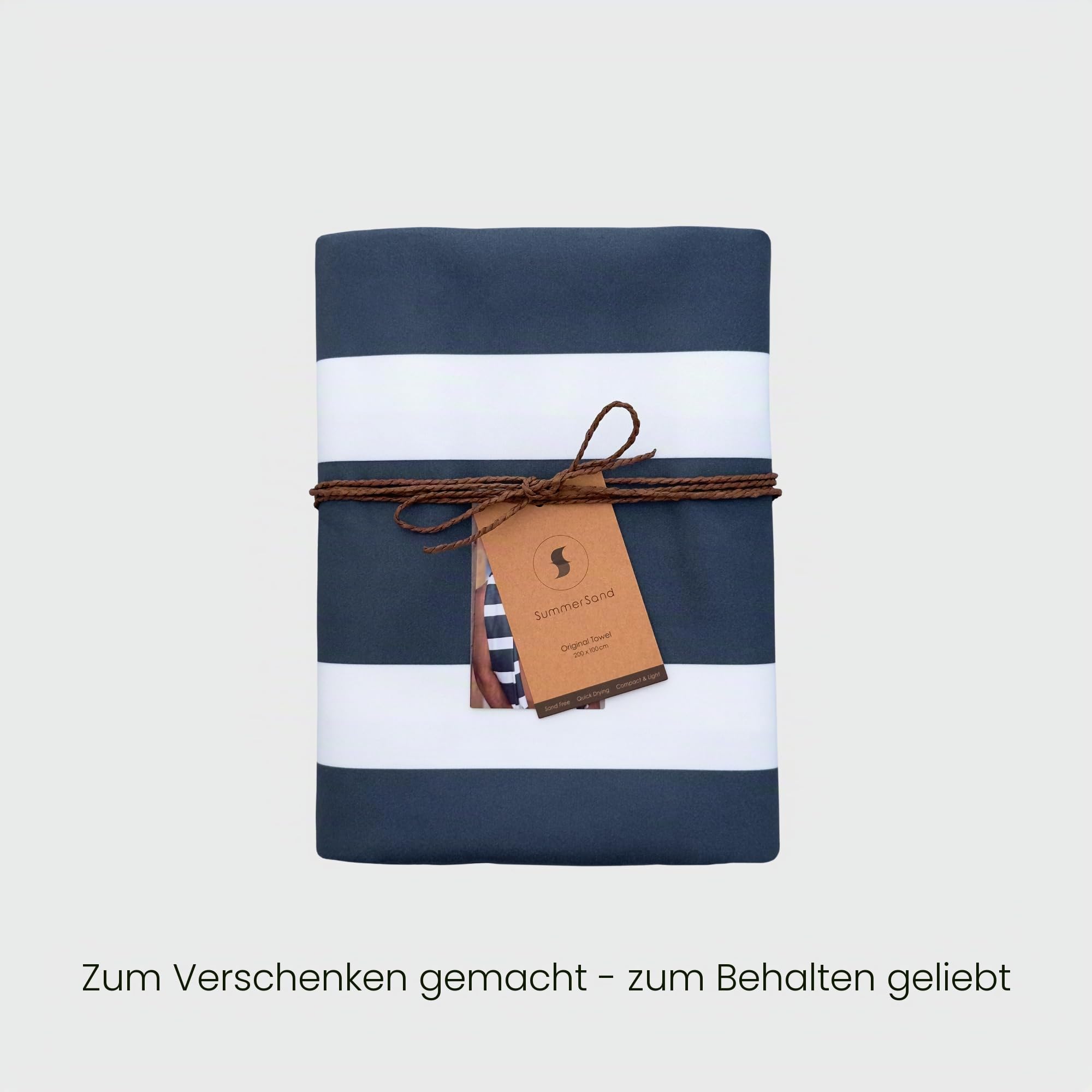 SummerSand Mikrofaser Strandtuch XL 200x100 cm - Sandfrei, Kompakt und Schnelltrocknend - Ideal als Strandhandtuch, Badehandtuch, Reisehandtuch und Saunatuch - Microfaser Badetuch Groß – Deep Blue