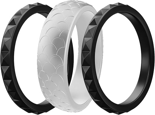 Birthstone Color Silicone Stacking Band Rings for Men Women Soft Flexible Expandable Rubber Knuckle Pinky Stackable Thin Rings Breathable Sports Gym Yoga Work Out Finger Rings Set Birthday Gifts