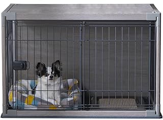 アイリスオーヤマ 犬 サークル ウッディサークル インテリア グレー 小型犬用 幅97.5×奥行66.5×高さ63.5cm ‎PIWS-960