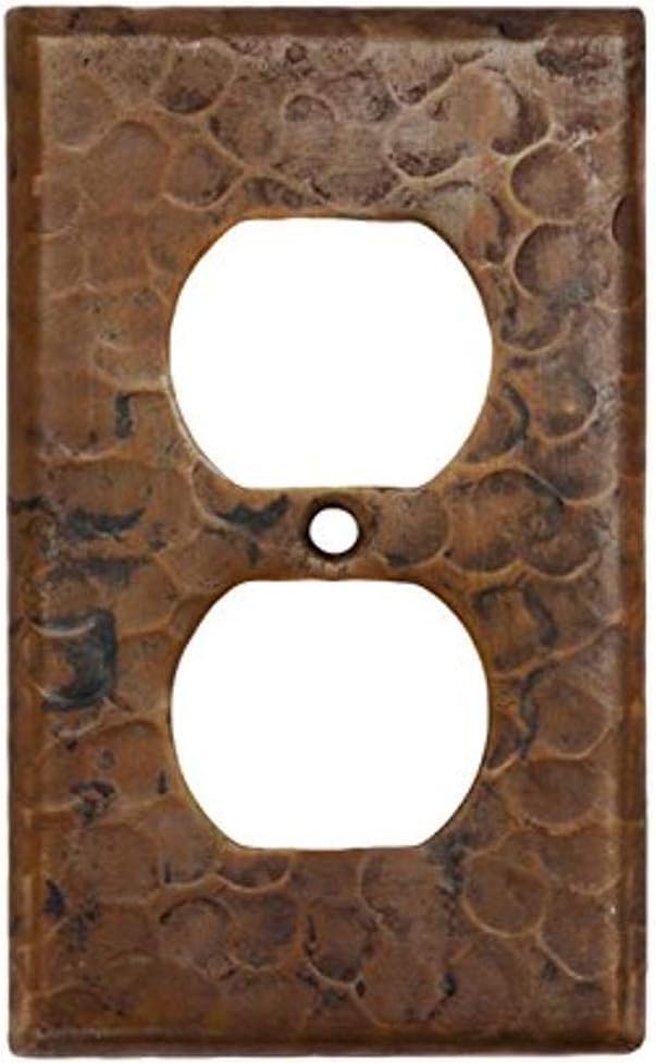 Premier Copper ProductsSO2 Copper Switch Plate Single Duplex with Two Hole Outlet Cover, Oil Rubbed Bronze