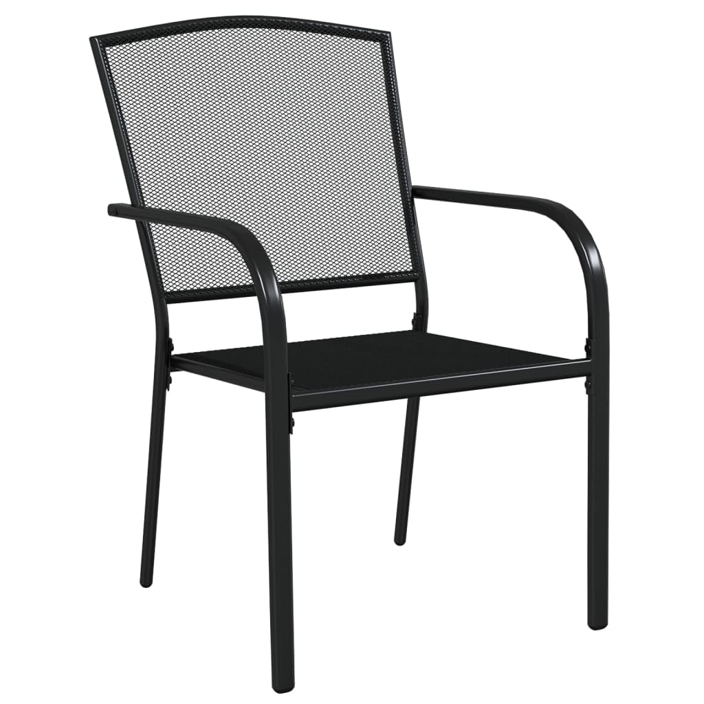 Outdoor Furniture - Juego de comedor de jardín de 3 piezas de acero antracita para exteriores
