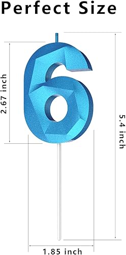 Miniatura 78 de Velas de cumpleaños con número (4 velas rojas) 3D con forma de diamante número Happy Birthday Cake Velas para fiesta de cumpleaños, boda, decoración