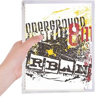 Caderno Graffiti Street preto laranja padrão urbano folha solta diário recarregável artigos de papelaria
