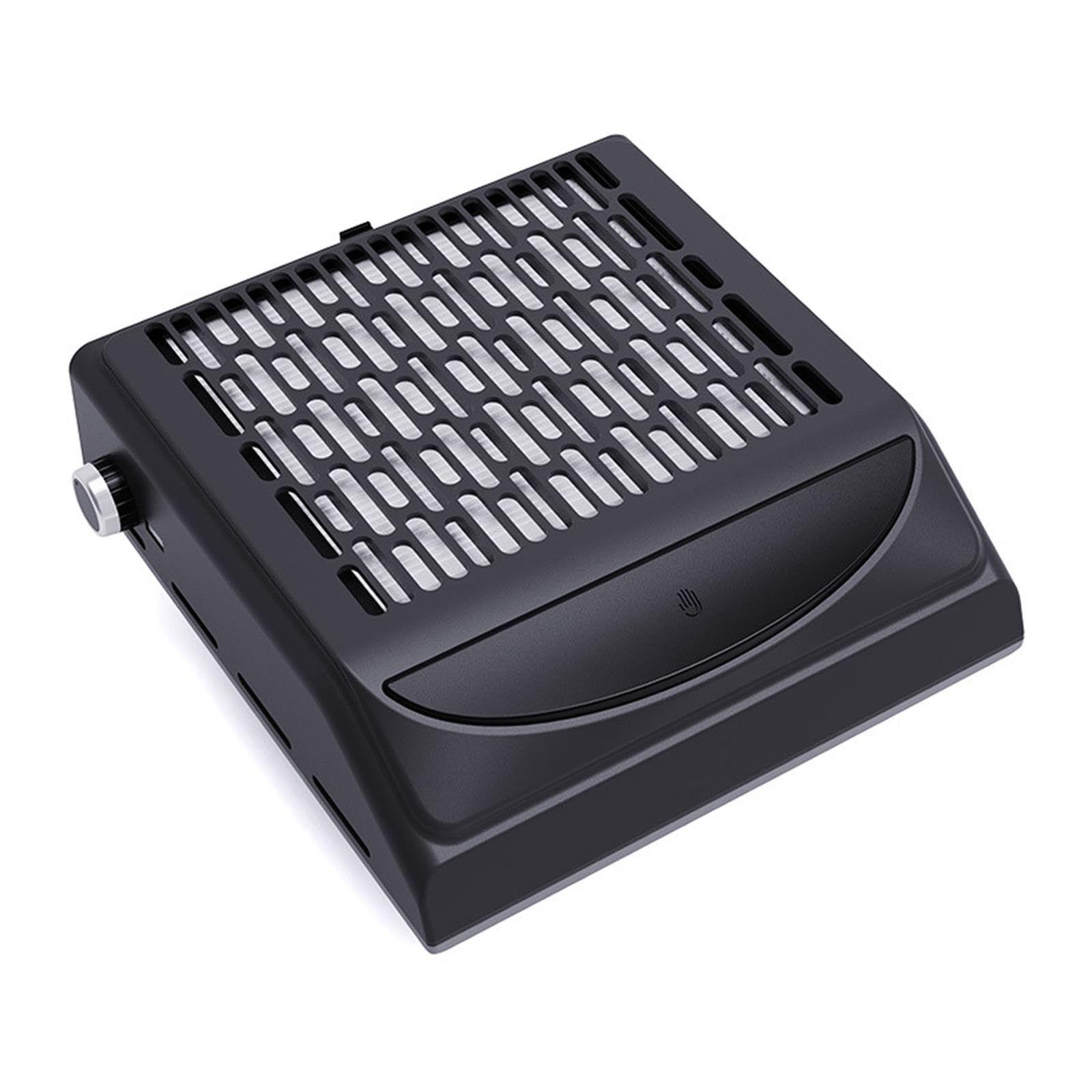 Fenteer Potente Extractor de Polvo para Uñas, Diseño Elegante Y Eficiente, NEGRO