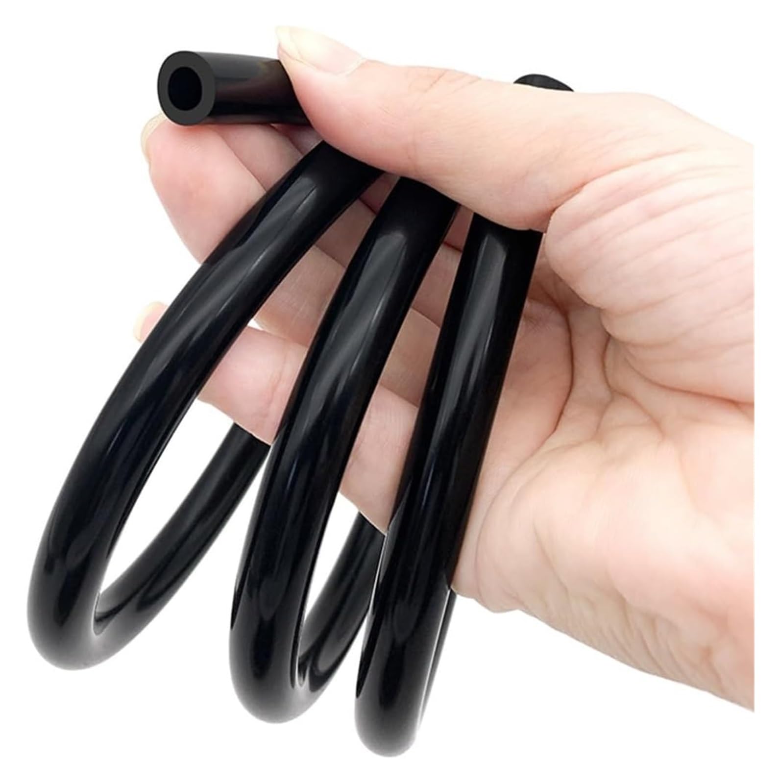 Flexibler Silikonschlauch, Vakuumröhre 1M Schlauch Silikon Universal ID 5mm-60mm Schwarz(ID 8mmxOD 14mm)