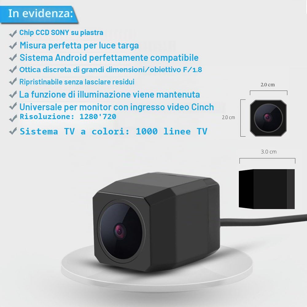 Telecamera Posteriore HD Telecamera Retromarcia Sostituzione per Renault Dacia Duster Sandero Stepway Megane