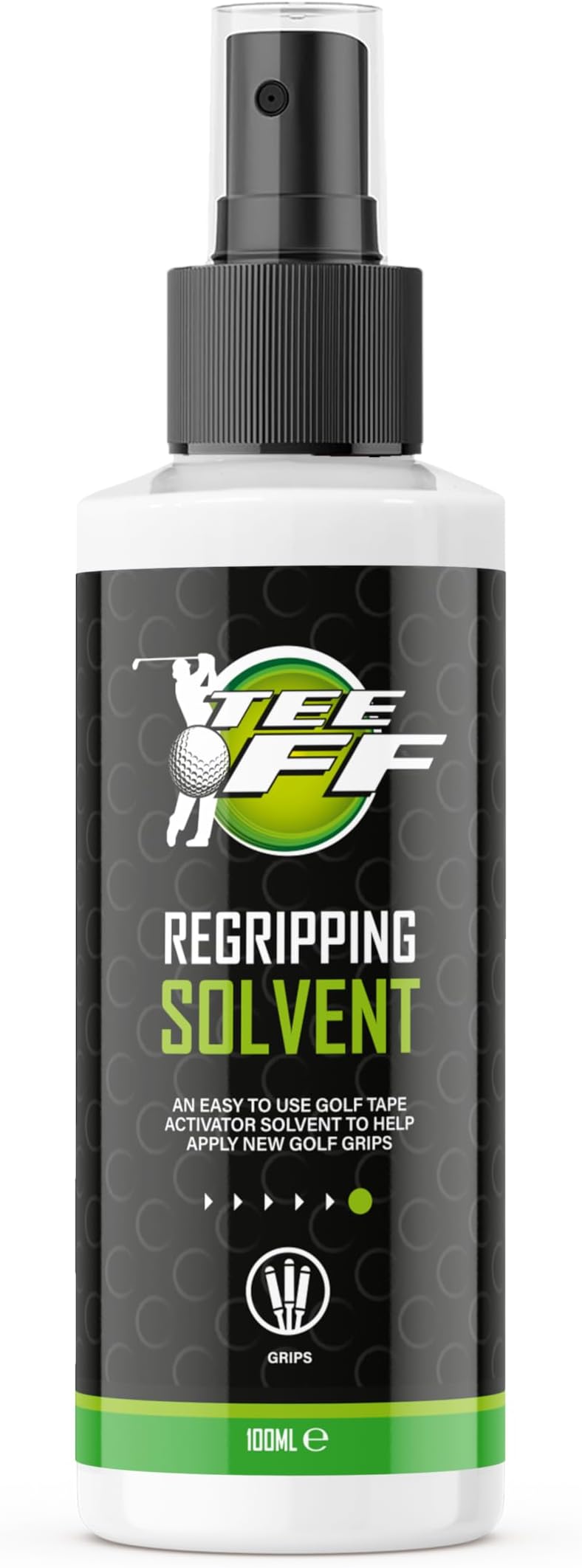 Tee Off - Golf Regripping Solvent Spray - Grip Tape Activator Solution For Easy Installation - 100ml