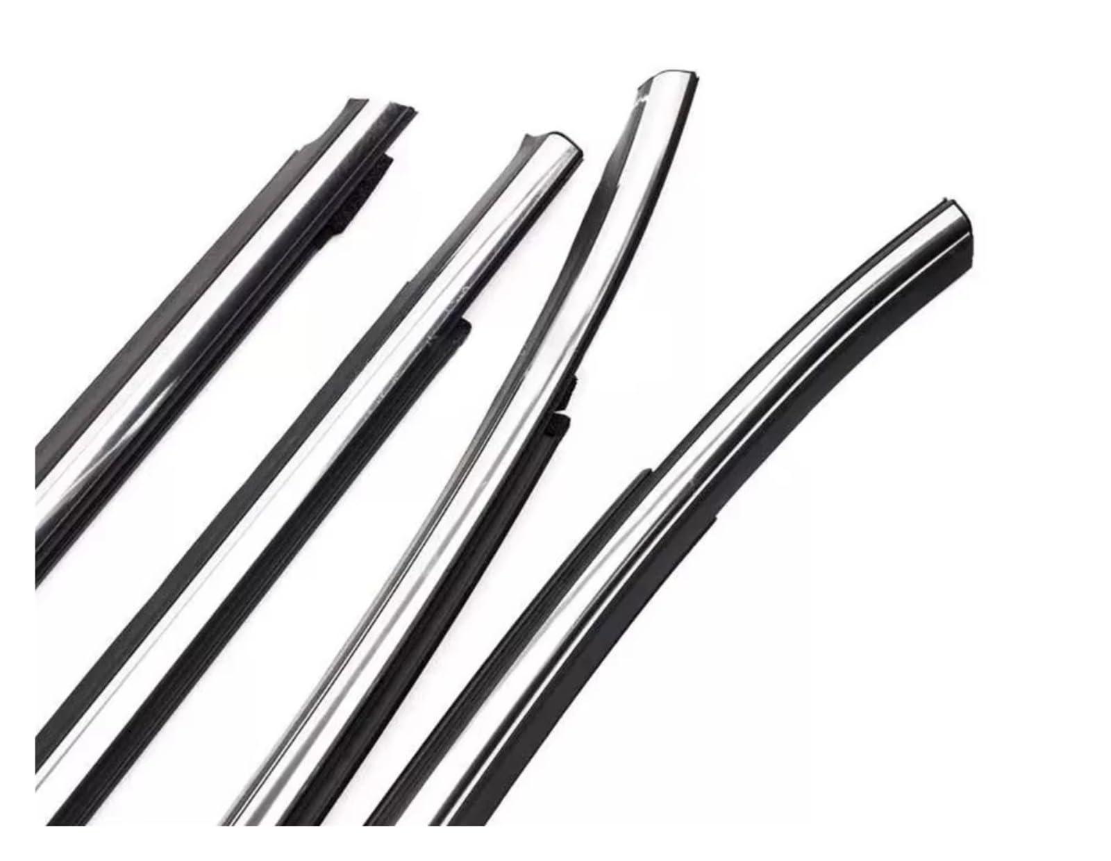 Pbqenxb Chrome For Hyundai For Ix35 82210-2S000 Weatherstrip For Tucson Lm 2Nd 2010-2013 4 Outside Windows Glass Rubber Outer Window Weatherstrip(Chrome)