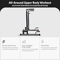 Vista 3 de BalanceFrom Steel Frame Dip Station with Adjustable Height, 500 Pound Weight Capacity – Upper Body Workout Home Gym Equipment for Triceps, Push &