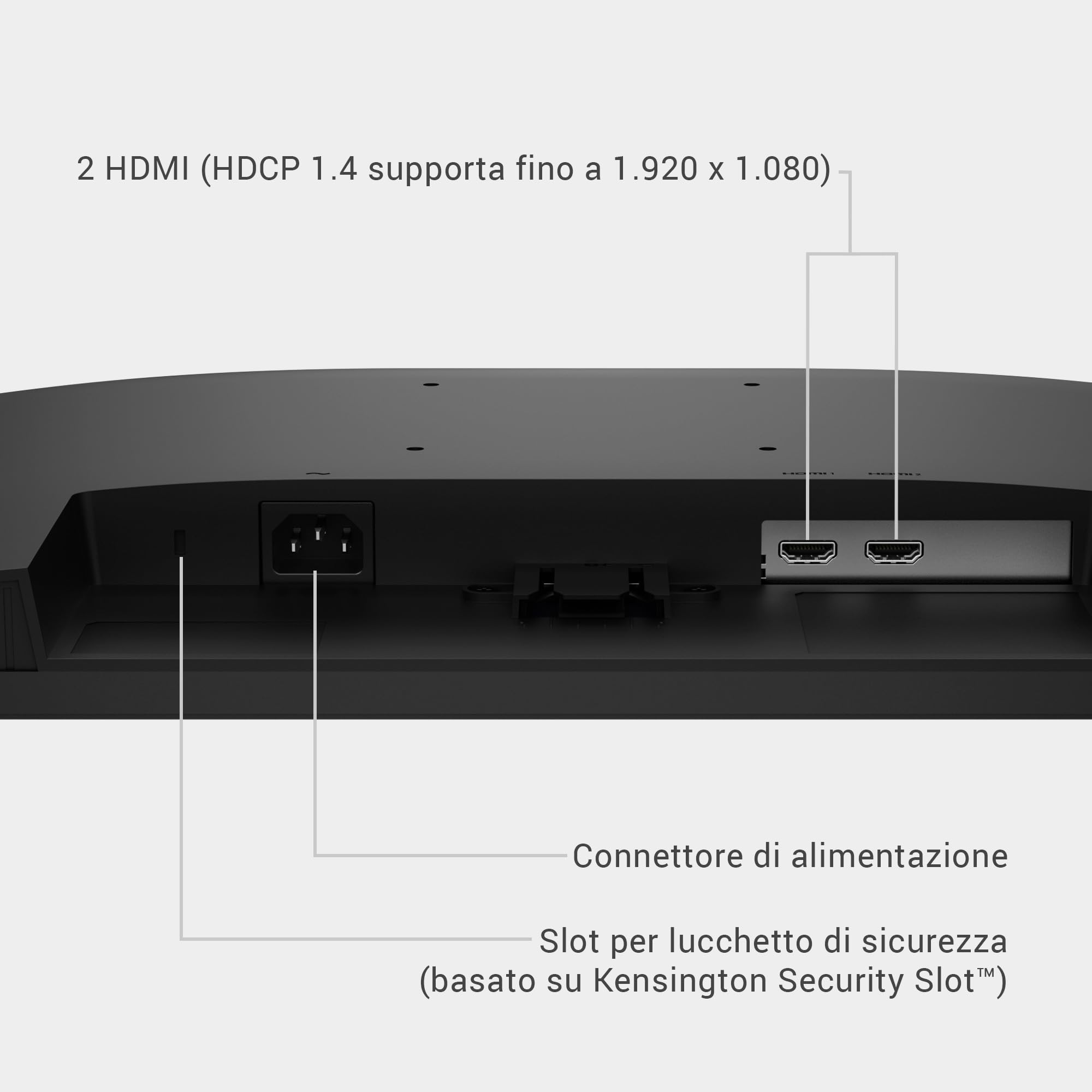 Dell 24 Monitor - SE2426HS, Full HD (1920x1080), 144Hz, IPS, 1ms MPRT, AMD FreeSync, Regolabile in Altezza, VESA (100x100mm), 2 HDMI, 3 Anni di Garanzia, Nero