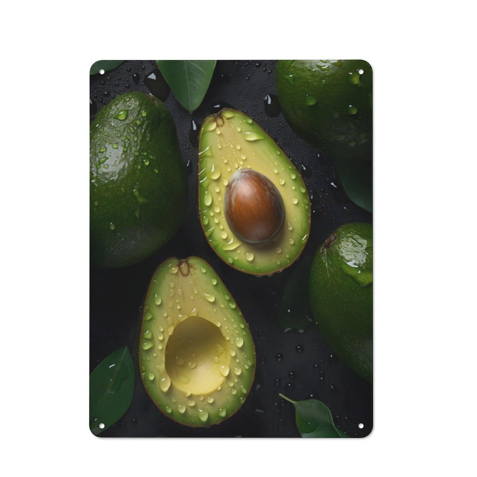 Junmoney Tasty Avocados Tin Sign 40X30cm With For Workshop Wall, Vintage Decor, For Metal Sign Collectors, For Garage And Workshop Walls