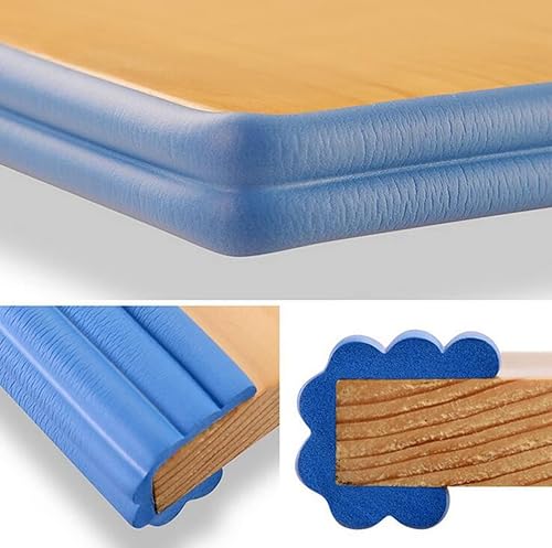 Miniatura 2 de Cobertura multifuncional de borde y esquina para bebé, parachoques de seguridad para bebés, 6.5 pies (azul)