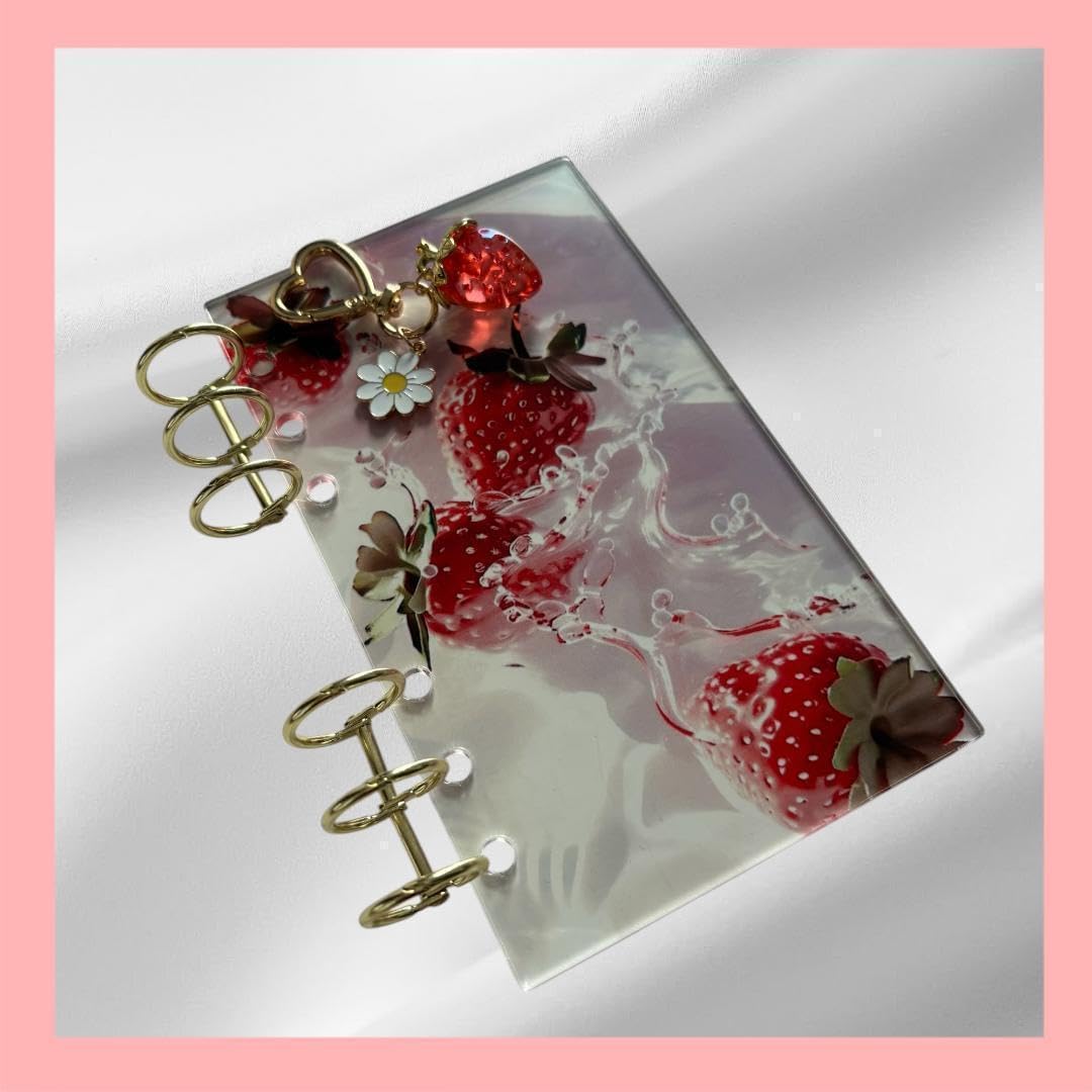 韓国♡アクリルバインダー♡いちご♡A6貯金SAVING 韓国♡アクリル