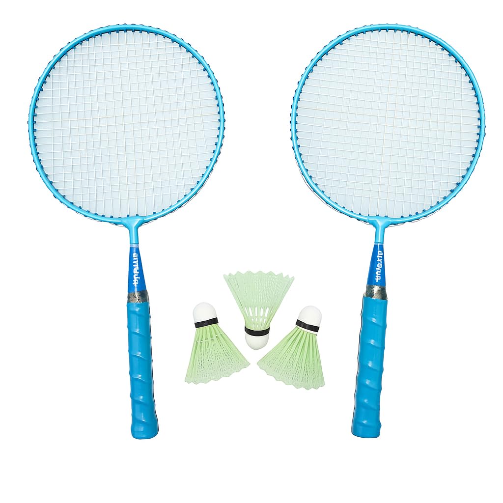 CanBee Junior Pedal Combo-5 (2 Badminton Rackets, 3 Plastic Shuttlecock) Multicolor Long Edge Easy to Play-image-4