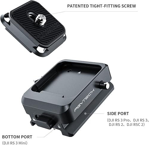 Miniatura 2 de PGYTECH Placa de liberación rápida para cámara con abrazadera para estabilizador DJI Ronin, placa de liberación rápida Arca Swiss compatible con DJI