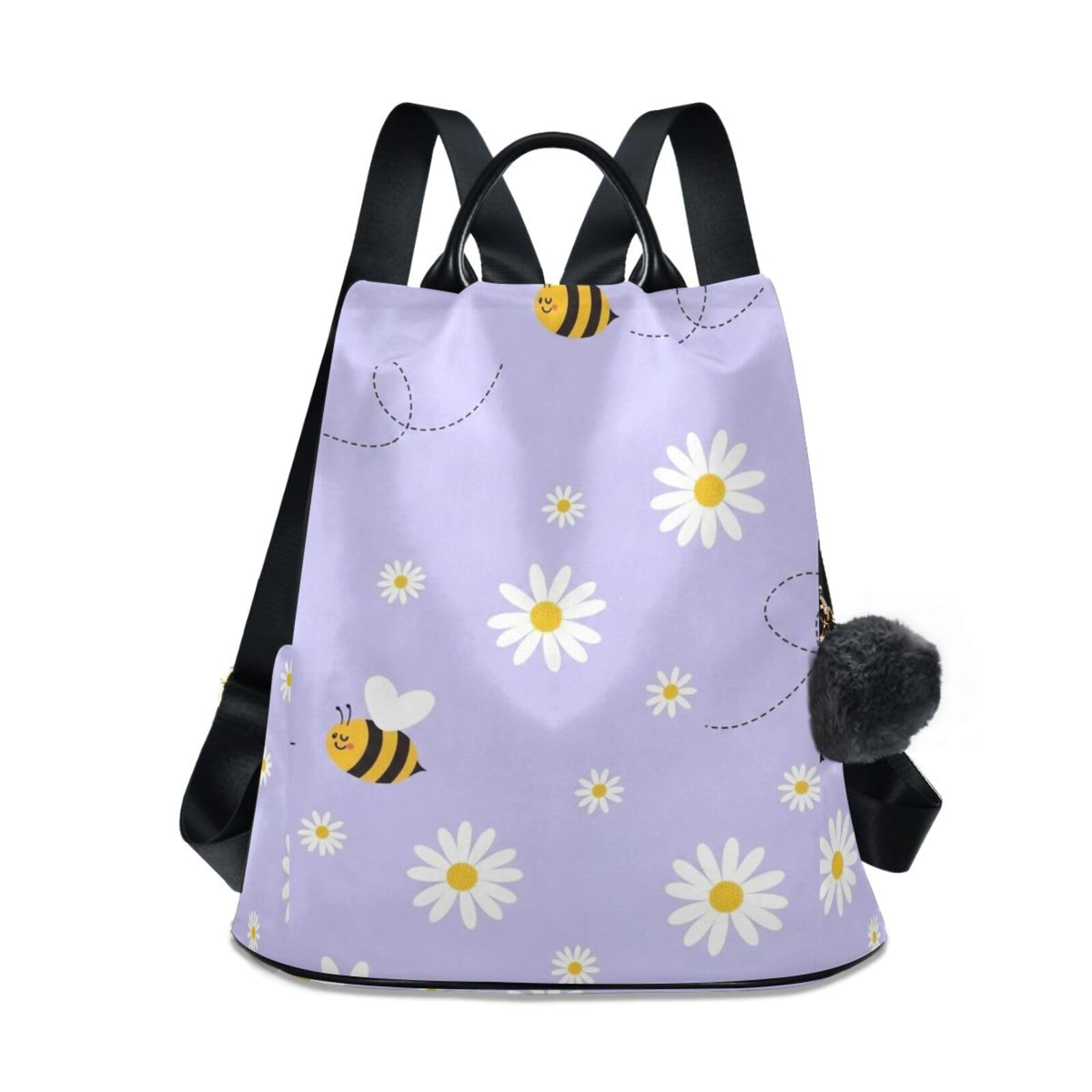 Bolsa de viaje de mujer con estampado de abejas y protección trasera antirrobo 8
