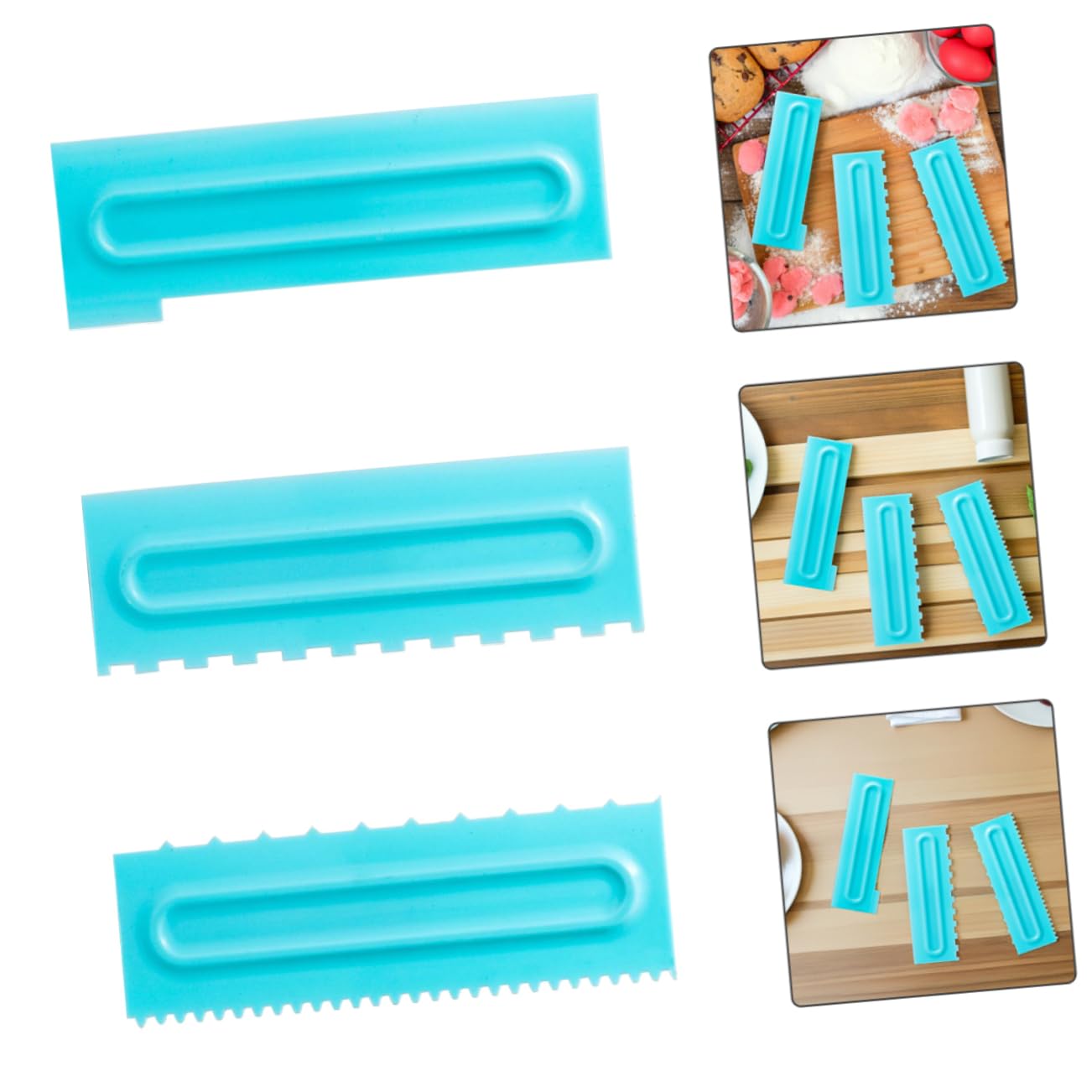 9 Stück Teiliges Cake Spreader aus Stabilem PP Vielseitiger Fondant Smoother für Kuchen Kitchen Cake Scraper Tool zum Glatten Kanten und Creme Glätten Beim Backen und Dekorieren