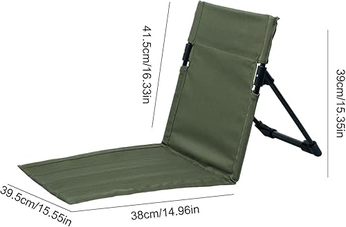 Miniatura 3 de BIOTAT Silla plegable para camping, silla de canoa, silla de playa ligera, asiento plegable con respaldo de apoyo para eventos deportivos y