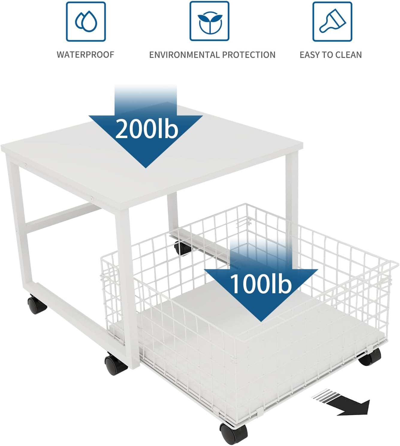 Versatile Mobile Cart for Mini Fridge Storage
