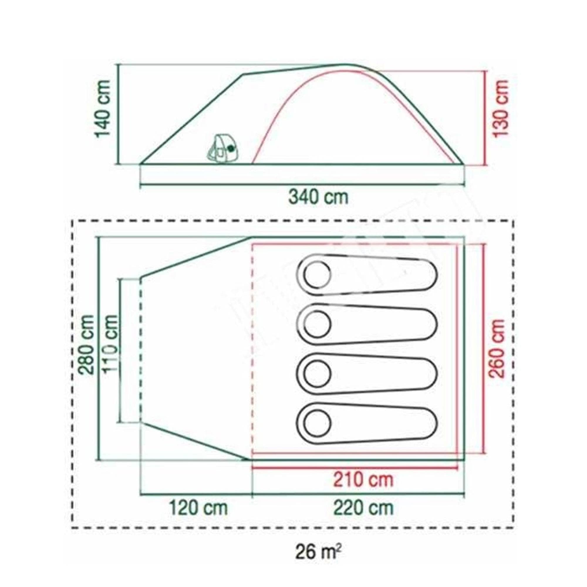 Coleman Darwin - Carpa Compacta de Cúpula, Ideal para Camping en el Jardín, Ligera para Senderismo, Impermeable, Con Suelo Cosido