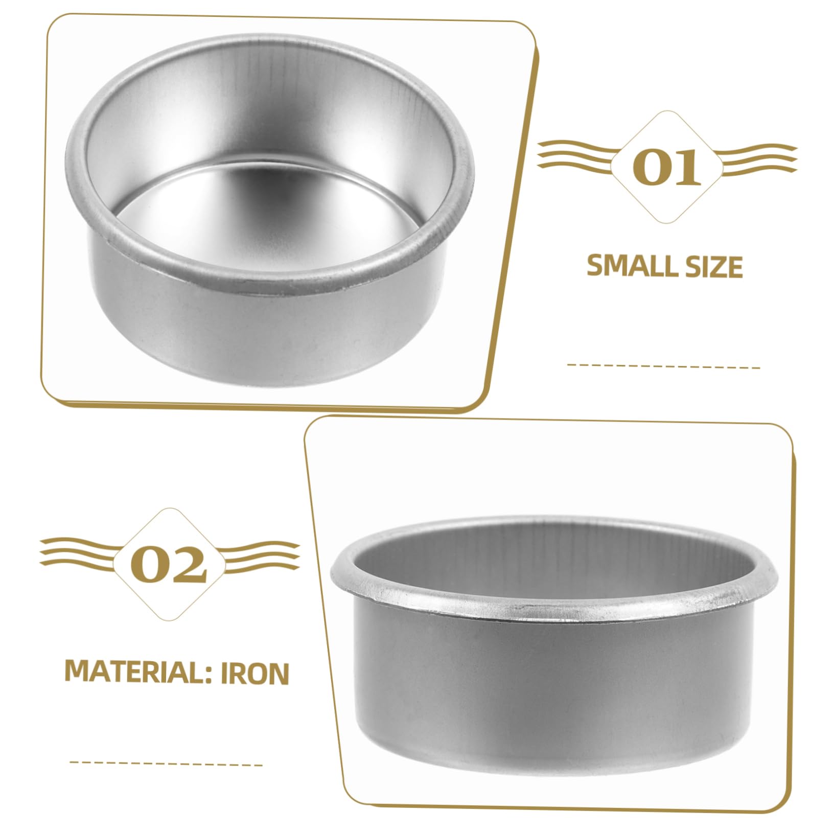 SOLUSTRE 7 Zestawów Eleganckie Pojemniki Świece Dekoracyjne Metalowe Kubki Świece Diy Akcesoria Do Dekoracji Przyjęcia I Wesela 20 Szt.*7