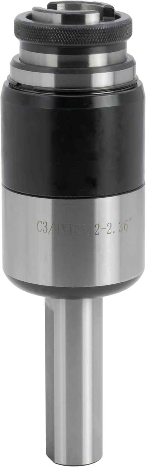 CME Quick-Change Floating (Tension/Compression) Tap Holder Set, 3/4" Diameter Straight Shank, with 8 pcs Collets for #5 to 1/2" ANSI Taps, Quickly Ejectable Tap Collets, Ensures Thread Alignment