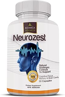 Neuro Zest - Premium Blend Brain Supplement and Nootropic Vitamin Formula to Support Plasticity, Boost Healthy Focus and Concentration Levels, Brain Function Enhancement Booster and Alpha Cognitive Peformance Factors. Physician-Formulated To Combat Brain Fog with Optimum Blend Of Phosphatidylserine, L-Glutamine 30 Capsule Pills Complex