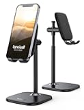 Lamicall Cell Phone Stand, Phone Holder - [Height Angle] Adjustable Mobile Phone Stand for Desk, Office, Compatible with iPhone 14 Plus, 13, Pro, Pro Max, Mini 12 11 X Xr XS, 4-10