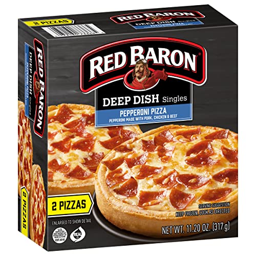 Red Baron Deep Dish Singles Pepperoni Pizza, 11.2 Oz (Frozen) #TOP2