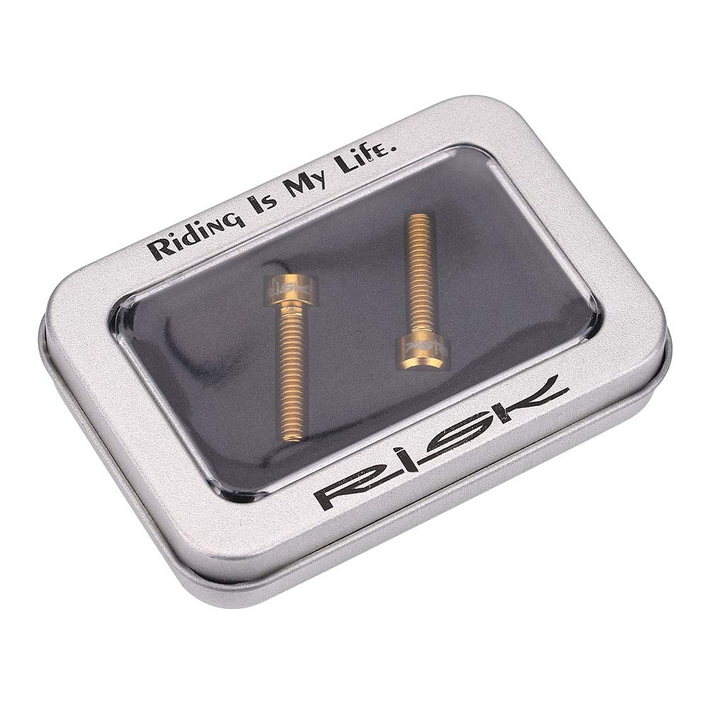 Qcwwy Mountain Disc Brake Caliper Screw Bolts, Alloy M6 x 25mm, Easy Installation, Multicolor (Gold), Qcwwyxt1pgbi0m8-03