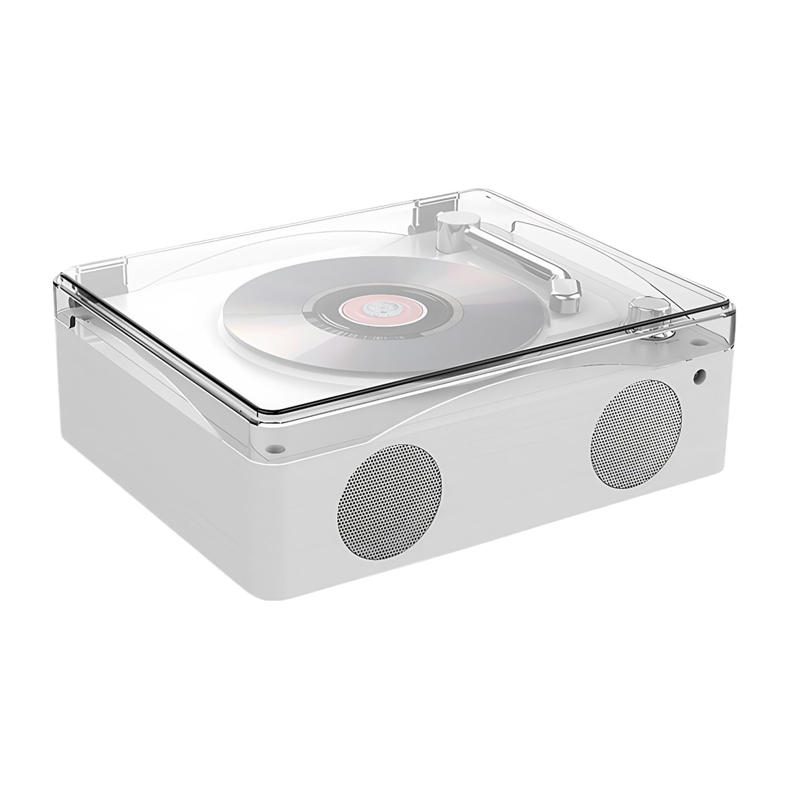Lettore CD portatile ad fedeltà con comandi semplici, altoparlante integrato, batteria da 2000 mAh e telecomando a infrarossi. Lettore CD portatile per domestico, bianco