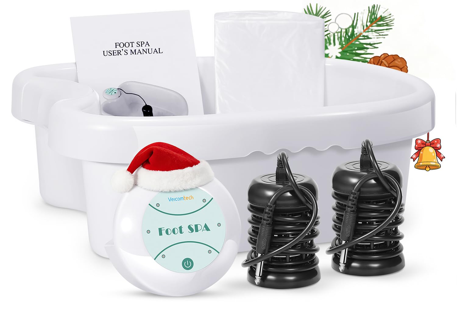 Ionic Foot Bath Detox Machine, Ion Detox Foot Bath Cleanse, Foot Detox Spa for Home Use Salon Beauty SPA Club(2 Arrays, 100 Liners)