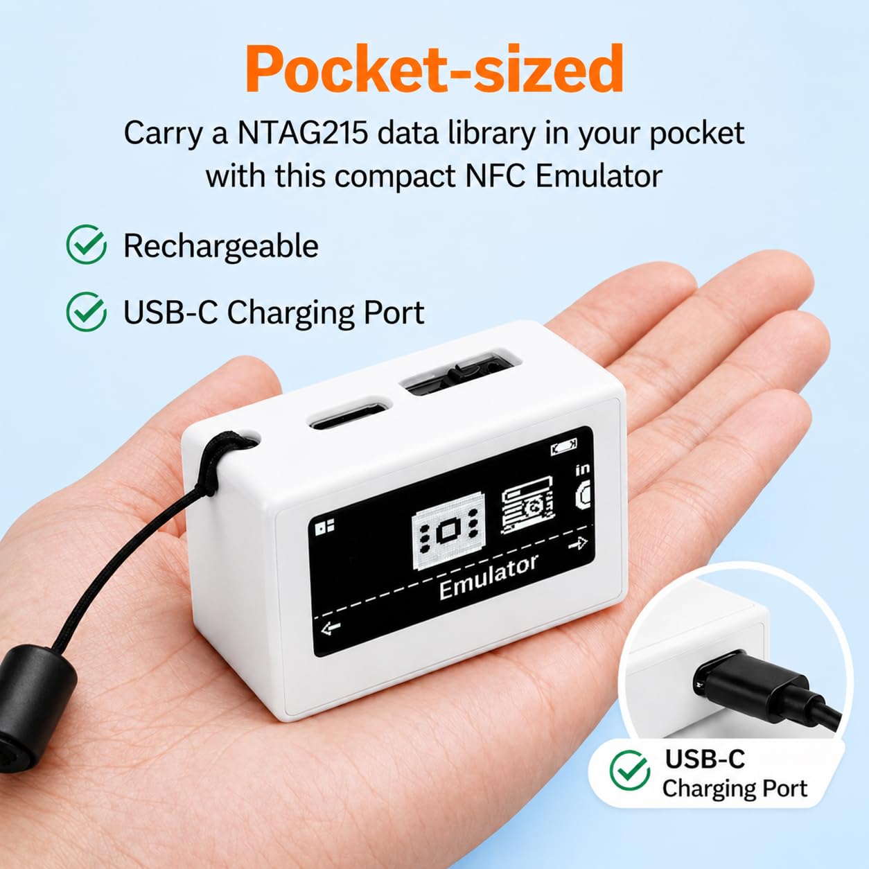 NFC Emulator with 3000+ Pre-loaded NFC Data for Switch 1 & 2