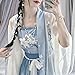 Large Size 8XL Chinese Hanfu Women Traditional Cosplay Costume Song Dynasty Summer Blue Hanfu 3pcs Suit (8XL weight 86-130kg)
