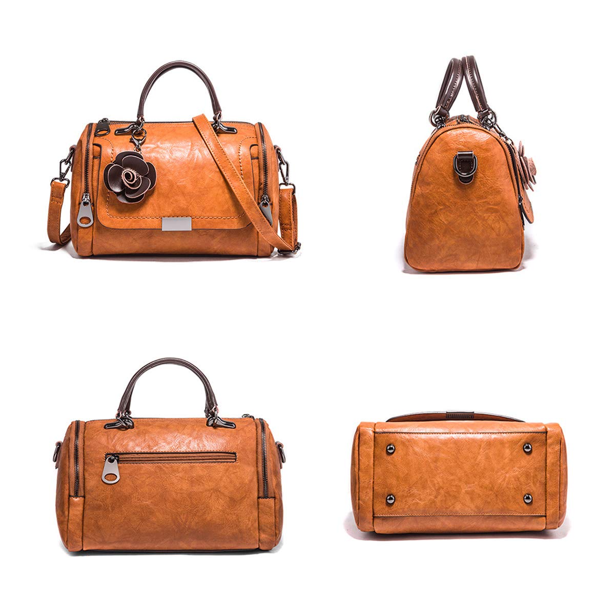 BUKESIYI Donna Borse a Tracoll Borsa a Mano Firmate Borse a Spalla 2023 PU Pelle CCIT77277 Marrone V1