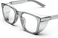 Vista 9 de TOREGE Gafas de seguridad para hombres, transparentes, antivaho y luz azul, resistentes a los arañazos, para mujeres, enfermeras