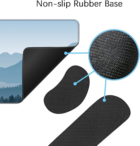 Miniatura 4 de MIBITRI Juego de alfombrillas para mouse y teclado, alfombrilla de mouse extendida para juegos + soporte ergonómico para reposamuñecas, espuma