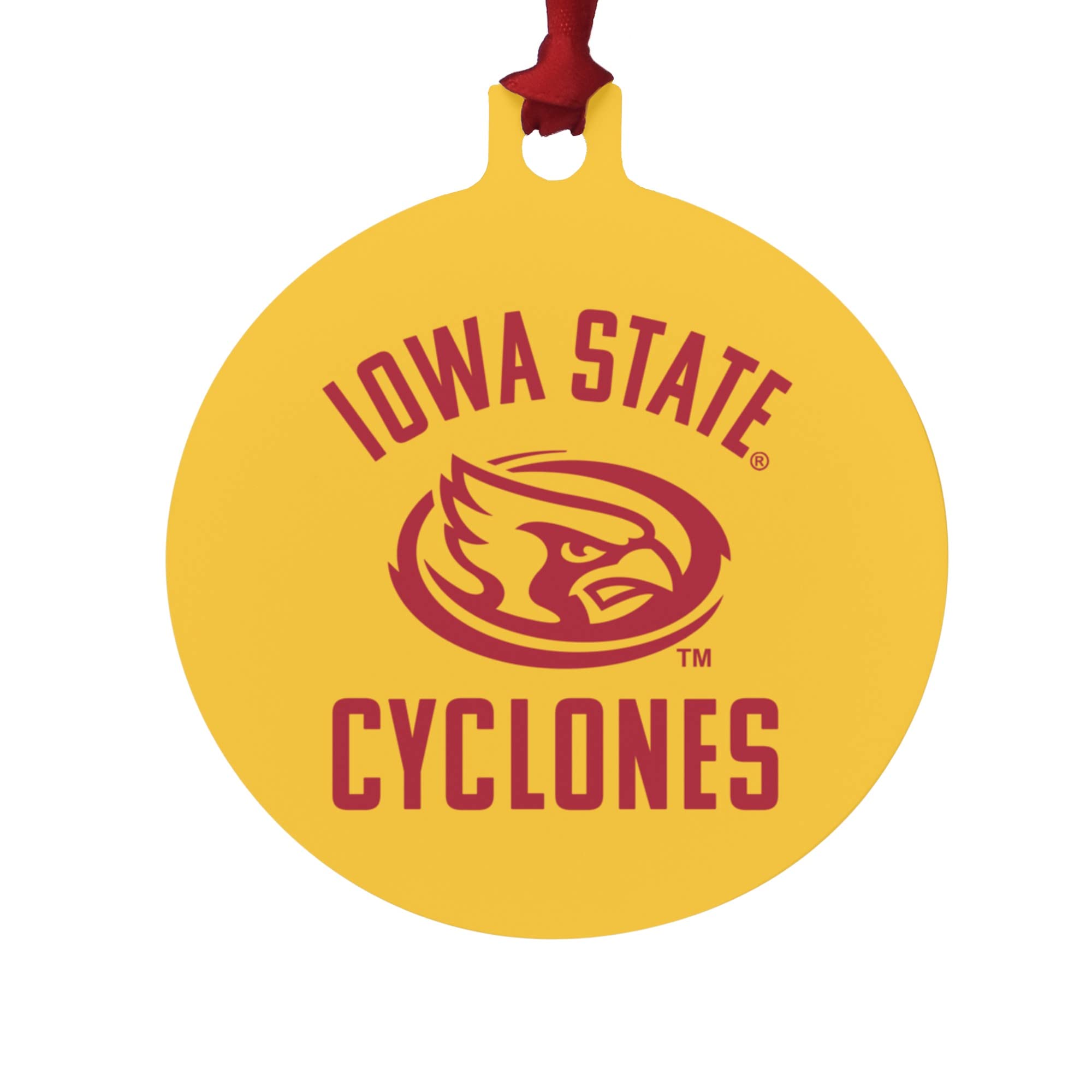 GRAPHICS & MORE Iowa State Cyclones Secondary Aluminum Holiday Christmas Tree Ornament - 3.0